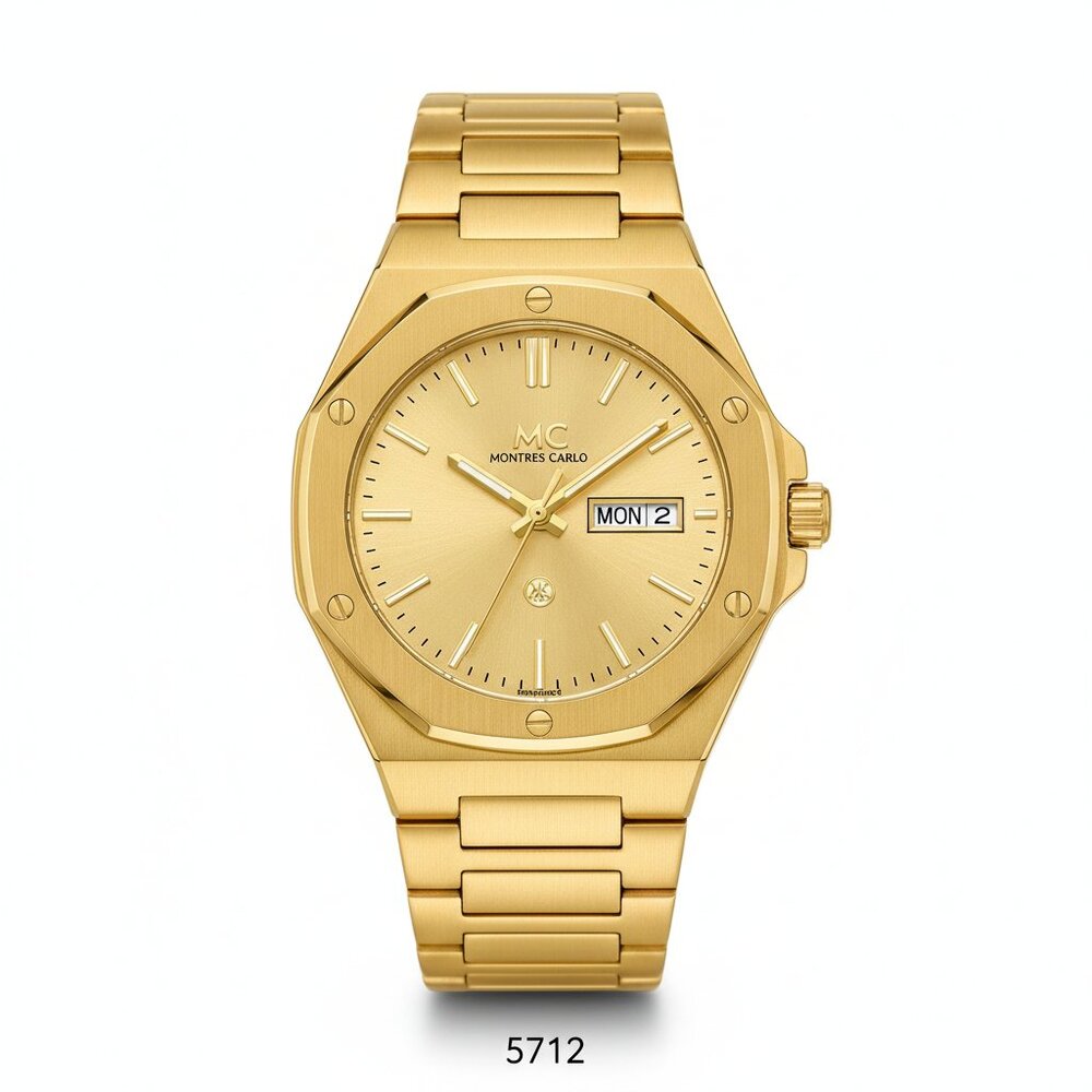 Montres Carlo 5712 Iced Out Metal Band Watch